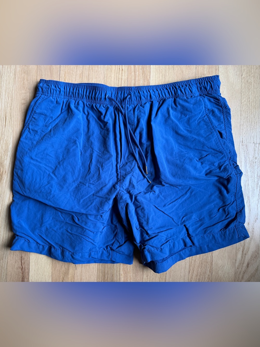 American Eagle Outfitters Blue Elastic Waist lined shorts with Drawstring